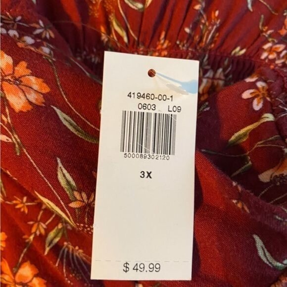 Old Navy Flutter-Sleeve Floral Maxi Dress 3X Cottagecore Prairie Peasant - Picture 7 of 10